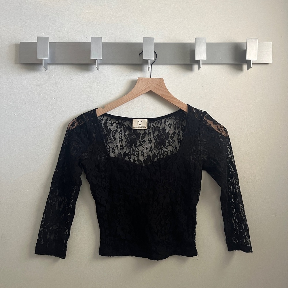 Urban Outfitters Black Lace Blouse